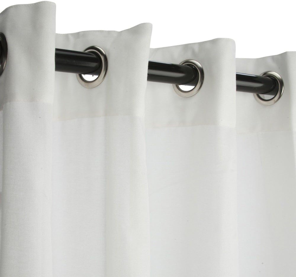 Amazon Com Sunbrella Sheer Snow Outdoor Curtain With Nickel
