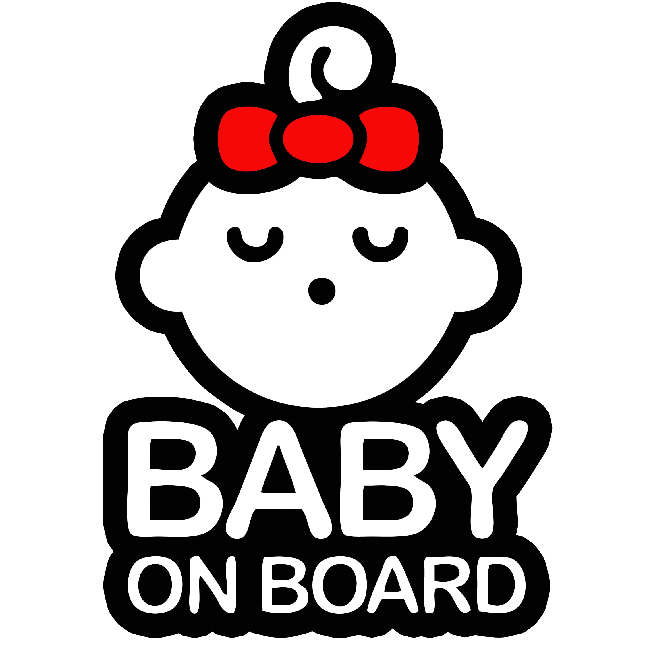 TOTOMO Baby on Board Sticker - Safety Caution Decal Sign Stickers for Cars Windows Bumpers - Sleeping Baby Girl ALI-021