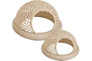 Floating Fish Hideout for Aquarium, 2Pcs Betta Hideout with Feeding Ring & Cave for Shrimp