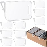 Chunful 10 Pcs Card Box Dividers, Trading Card Storage Clips, Clear | Card Dividers for Storage Boxes, Sports Card Organizer, Side Wall Clips, Adjustable Sections, for Collectors, PP Plastic
