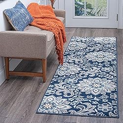 Piper Navy 2x10 Hallway Runner Rug - Area Rugs for