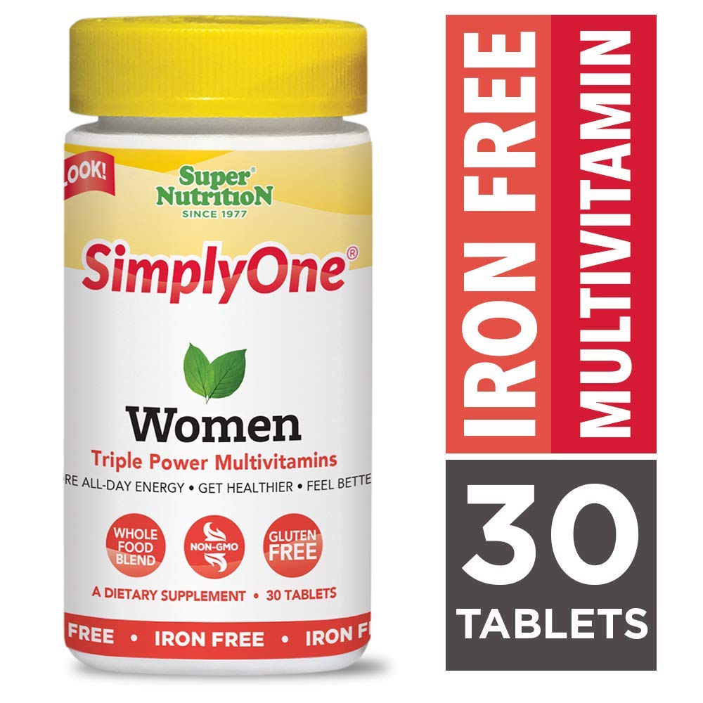 Supernutrition Simplyone Multi Vitamin For Women Iron Free High Potency Oneday Tablets 30 Day Supply