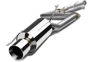 DNA MOTORING CBE-HP92-NRT Cat Back Exhaust System [Compatible with 92-96 Honda Prelude]