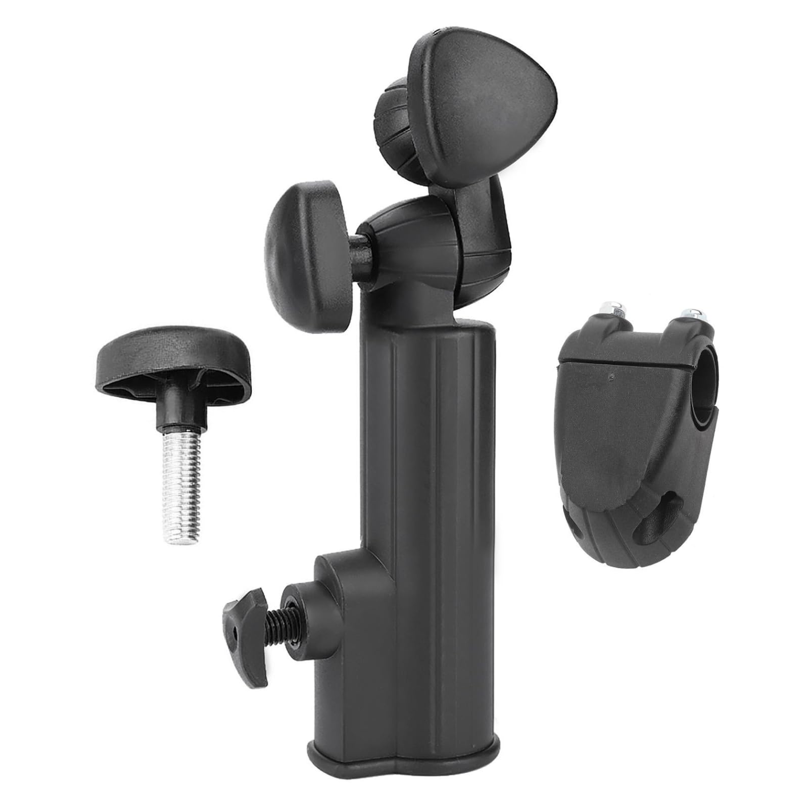 Broco Golf Umbrella Holder, Universal Golf Umbrella Holder fits all Models Accessory Station on Frame Golf Cart Umbrella Holder Adjustable Stand Golf Trolley