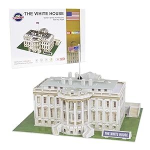 FREENFOND 3D Puzzle White House Model Building Paper Craft Kits and Toys for Children and Teens, Adults