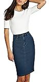 Lexi Womens Pull On Stretch Denim Skirt SK22884X