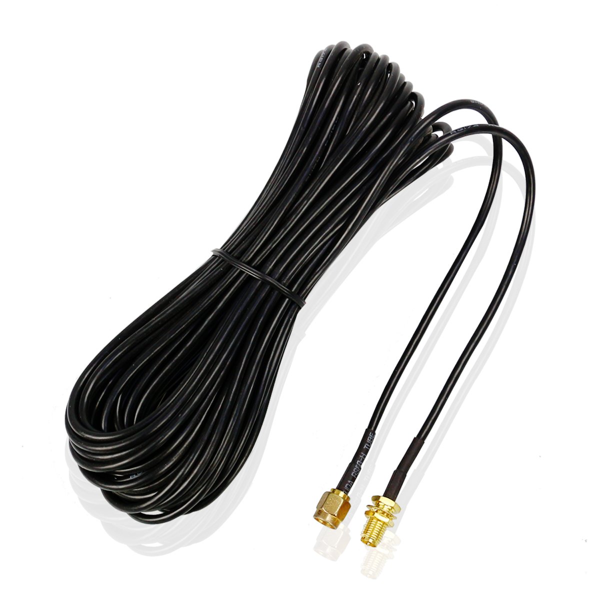 Cable de Extension de Antana 10M WiFi RP-SMA Negro con Interfaz de Cobre y Anti-Interferencia de Cable de Extension de Wifi