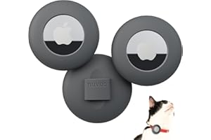 Nuvuq 3-Pack Cat Collar Tracker Holders – Silicone GPS Case Compatible with Apple AirTag, Fits 3/8" Dog & Cat Collars