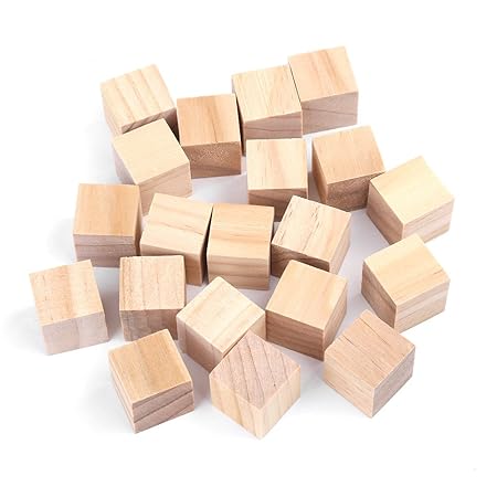 Holz Würfel, Natürliche Unvollendete Holzblöcke Handwerk, Kleine Holz Quadratische Blöcke, DIY Handwerk Platz Holzblöcke für 