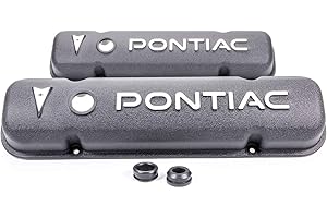 Racing Power Company R6520 Black Aluminum Valve Cover with "Pontiac" Logo