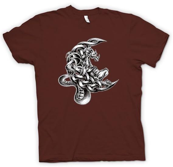 T Shirt Femme Dragon Tatouage Tribal 34xs Chocolat