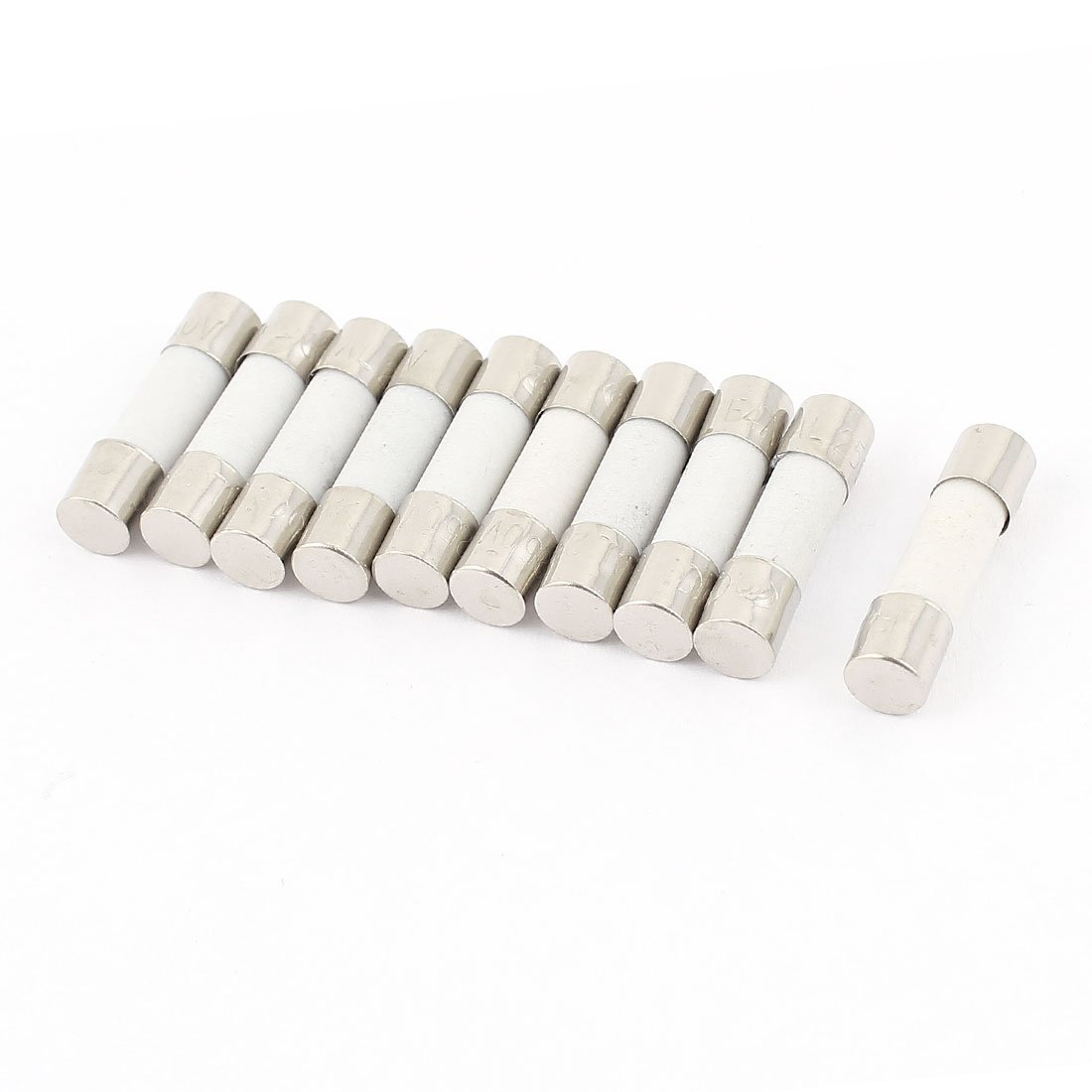 Sourcingmap 10 Pcs 250V 25A F25A Fast Blow Ceramic Fuses Tubes 5mm x 20mm