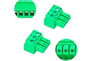 GENERIC Tcenofoxy 3.81mm 2/3/4/5/6/7/8/9/10/11/12/13/14/15/16/18/20/24 Pin Phoenix Connector PCB Screw Terminal Block Connector (10Pcs 3.81M-3Pin)