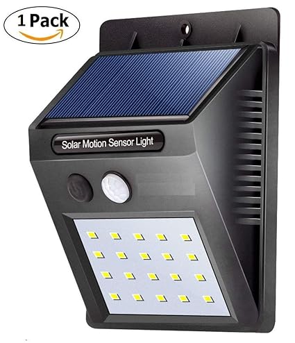 Solar Light 20 LED adtala Bright Outdoor Security Lights with Motion Sensor Wireless Waterproof Night Lighting Solar Powered Spotlight for Garden, Wall, Path, Patio, Front Door, Deck, Driveway