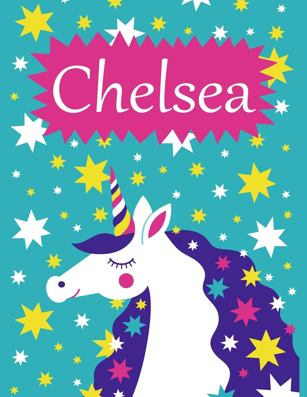 Chelsea Personalized Name Notebook Journal For Girls With Unicorn Personalised Birthday And Christmas Gifts Press Kensington 9781727675825 Amazon Com Books
