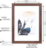 Scholar Tree Walnut A4 Picture Frame Set of 3 with Mount and Easel view 4