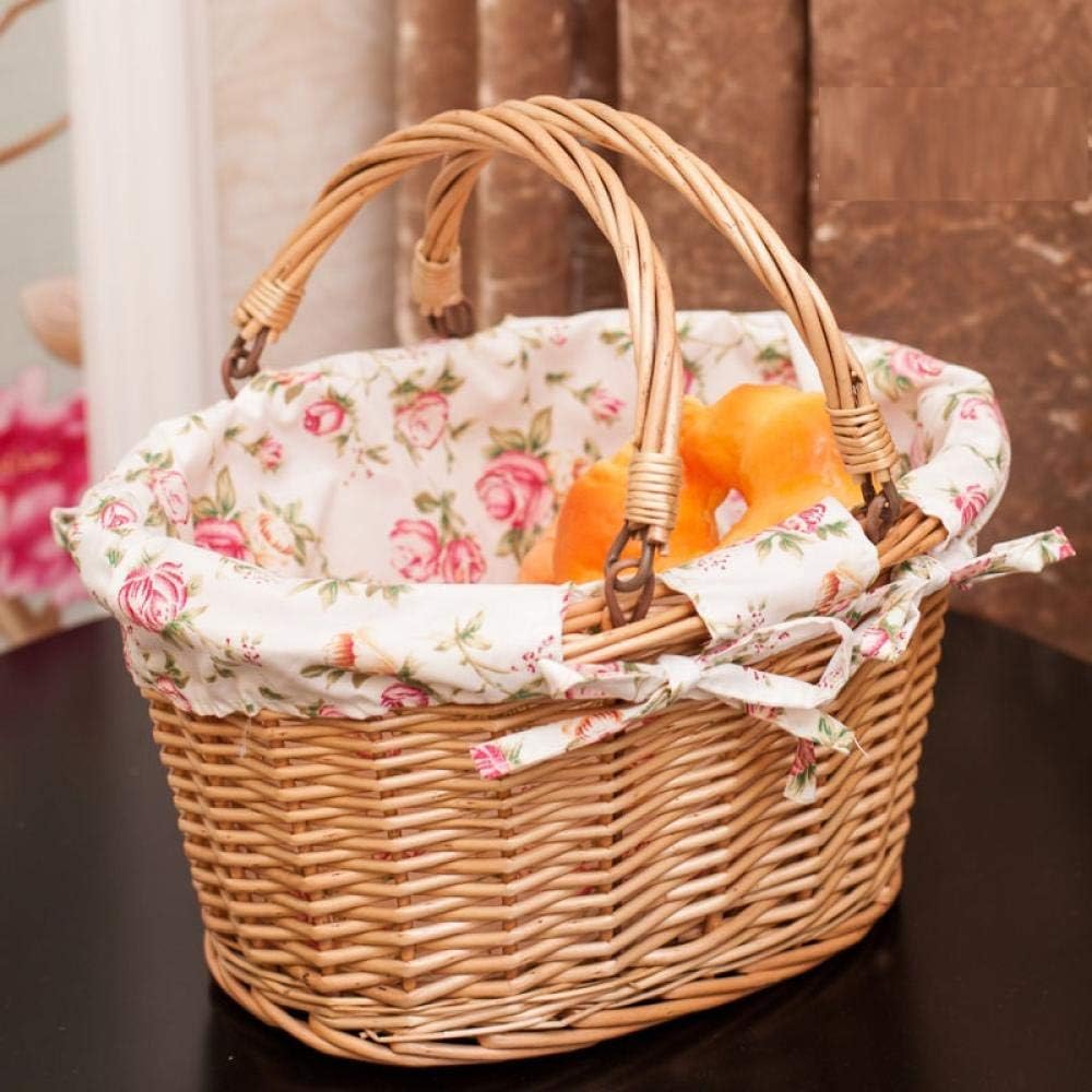 Cestas De Mimbre Redondas Cesta De Picnic De Mimbre Cesta De Frutas De