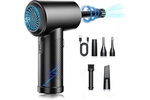 DCTIMES Compressed Air Duster Keyboard Cleaner for Office Reusable no Canned Air Duster Good Replacement for Compressed Air Can Electric air Duster 91000RPM Car Duster Compressed Air 7600mAh