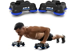 Fitness Hardware ABLE Multi-Directional Fitness Gliders (Pair) – Core Sliders for Ab Workouts, Push-Ups, and Full Body Strength Training – Home Gym Equipment