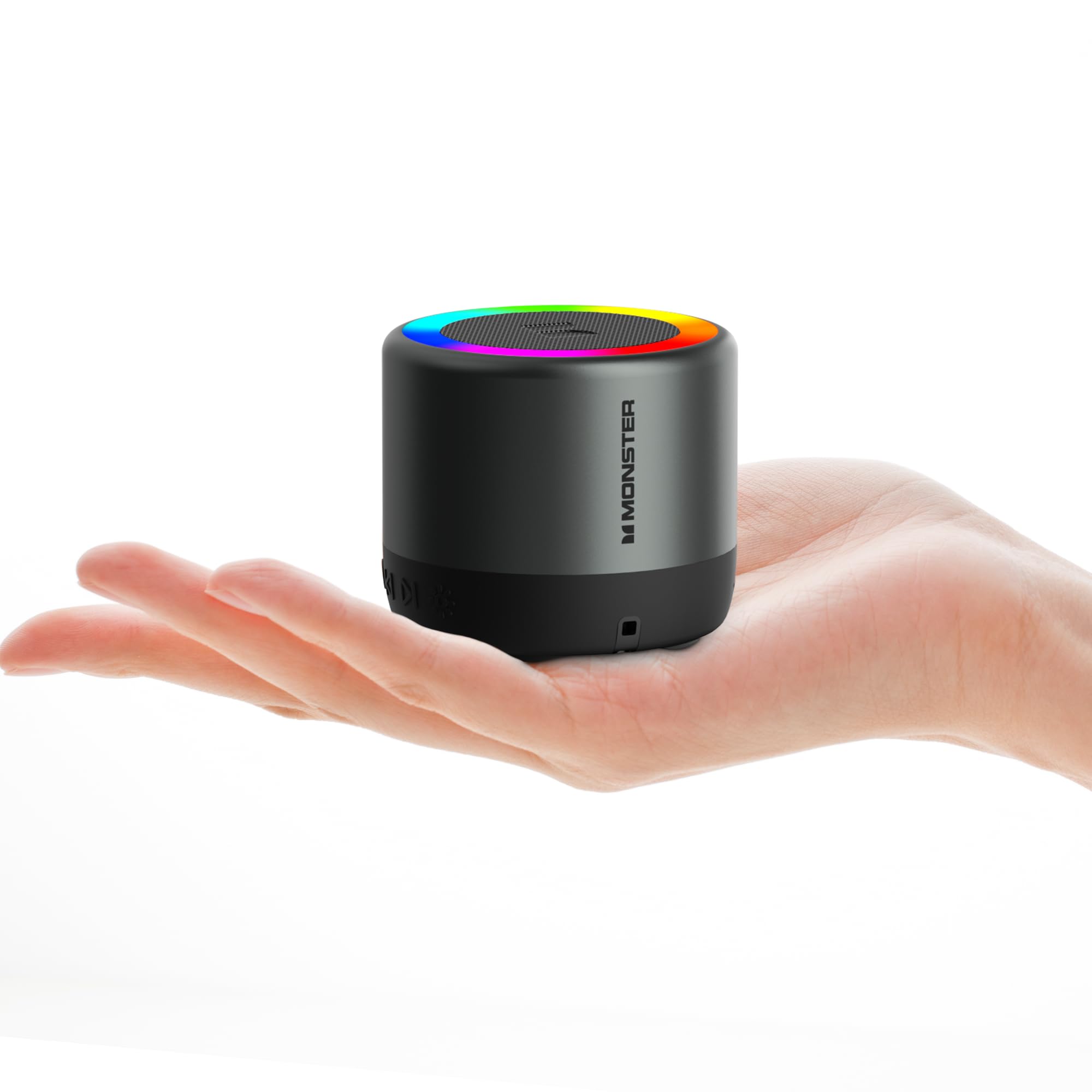 Photo 1 of Monster S270 Bluetooth Speaker, Mini Portable Speaker with 360° Surround Sound, Bluetooth 6.0, Colorful Lights, TWS Paring, IPX6 Waterproof Wireless Speaker for Hiking, Cycling, and Indoor Activities