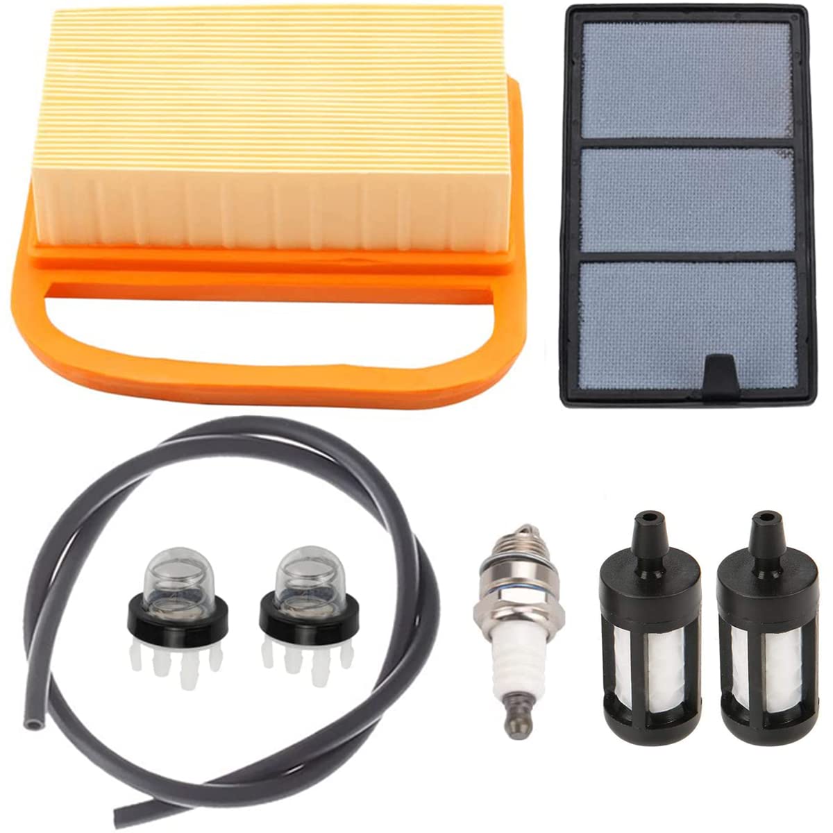 ZAMDOE Air Filter Tune Up Kit for Stihl TS410 TS410Z TS420 TS420Z TS480 TS500i #4238 140 4401, with Pre Filters Primer Bulb Fuel Filter Fuel Line Spark Plug