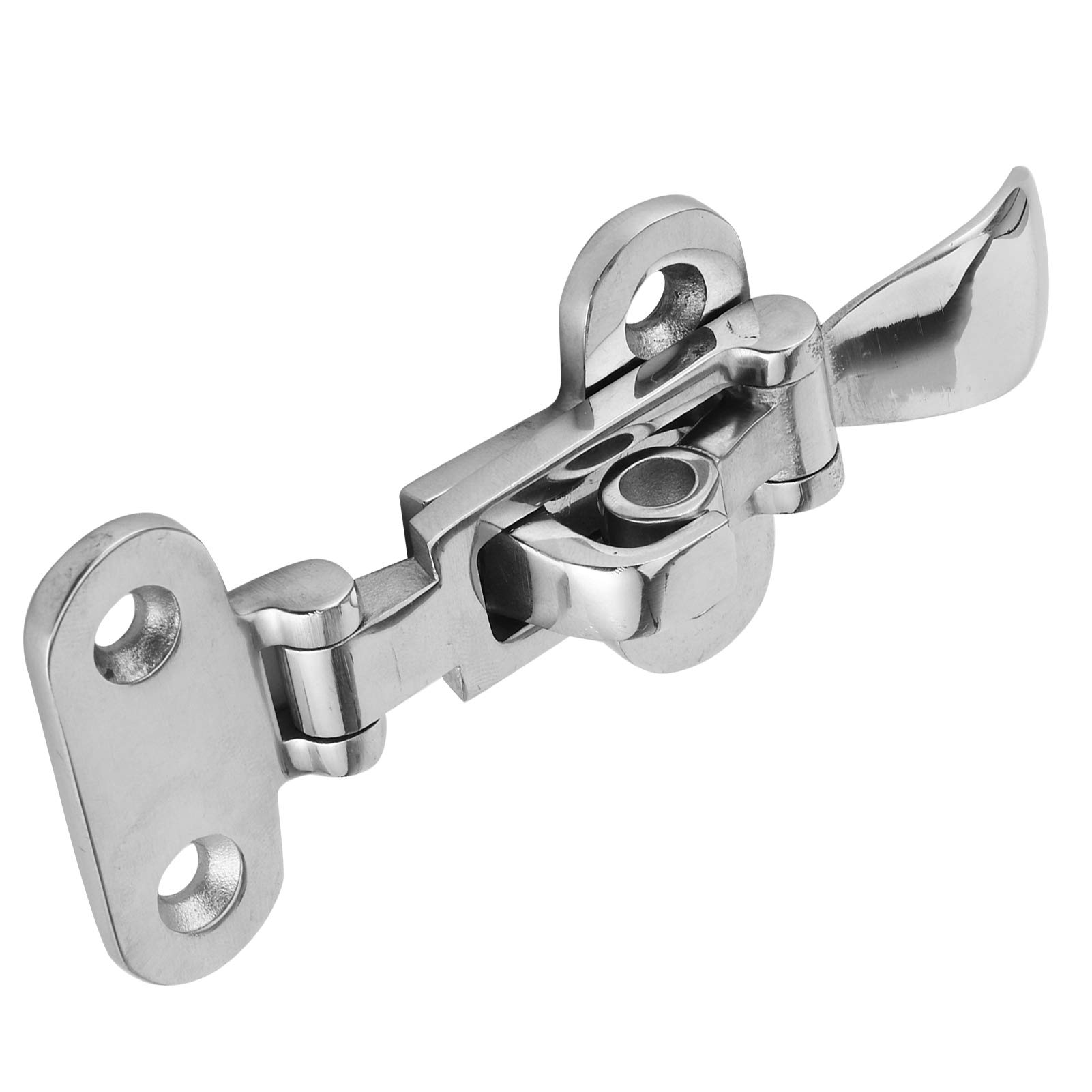316 Stainless Steel Toggle Clamp Latch Catch Anti Rattle Hasp Boat Yacht Hardware Universal Strong High Reliability Marine Grade Silver