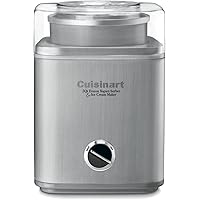 Cuisinart Ice Cream Maker, Ice Cream and Frozen Yogurt Machine, 2-Qt. Double-Insulated Freezer Bowl, Silver, ICE30BC,Brushed 