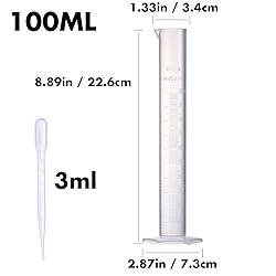 Young4us Measuring Cylinder Set, 4 Sizes Graduated