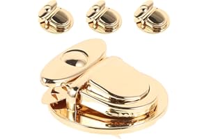 JOINPAYA 4pcs Large Gold Bag Tongue Locks, Metal Turn Lock Clasps for Leather Handbag Diy, Purse Fasteners