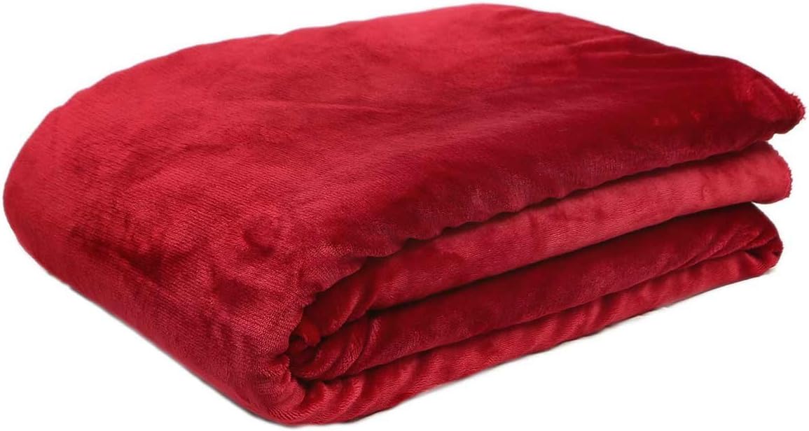Malini Cosy Throw, Scarlet 150 x 200cm Amazon.co.uk Kitchen & Home