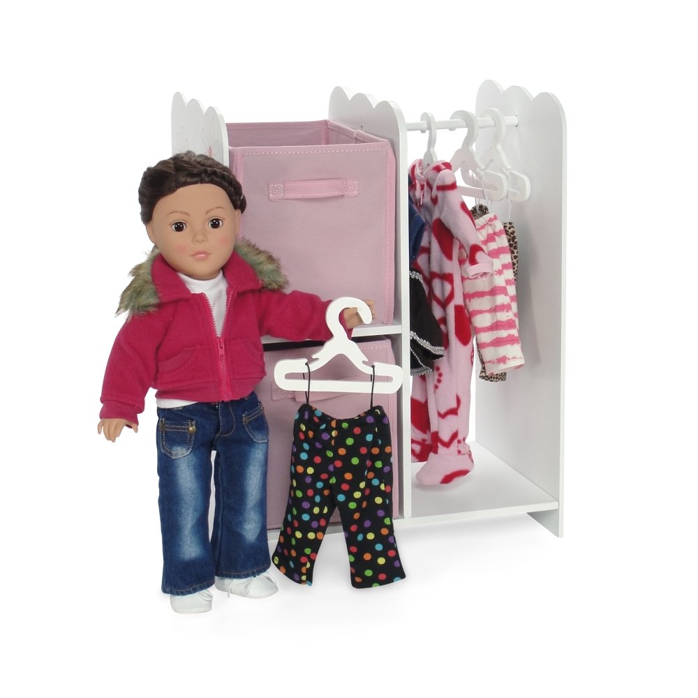 18inch Doll Furniture Wooden Doll Clothes Hangers for Closets