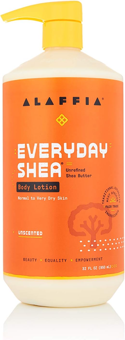 Alaffia Everyday Body Care Shea Lotion Unscented, 32 Ounce Amazon.co