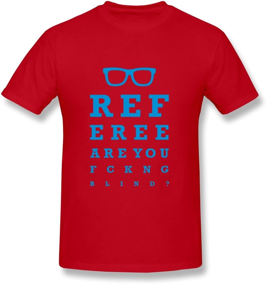 NewZoX Men's Referee Are You F*cking Blind T-Shirt Red US Size S