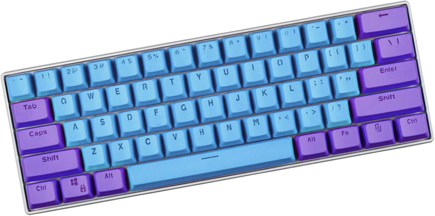 Sunzit 61 Keycaps Backlight Two-Color PBT OEM Profile for Cherry MX Switches RK61/ALT61/Annie/Mechanical Gaming Keyboard (Only Sell Keycaps)
