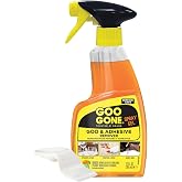 Goo Gone Adhesive Remover Spray Gel 12 Oz with Scraper, Surface Safe | Citrus Cleaning Power for Hard Surfaces, Carpet &amp; Fabric, Removes Glue, Stickers, Tape Residue, Grease, Gum &amp; Wax, Drip Free