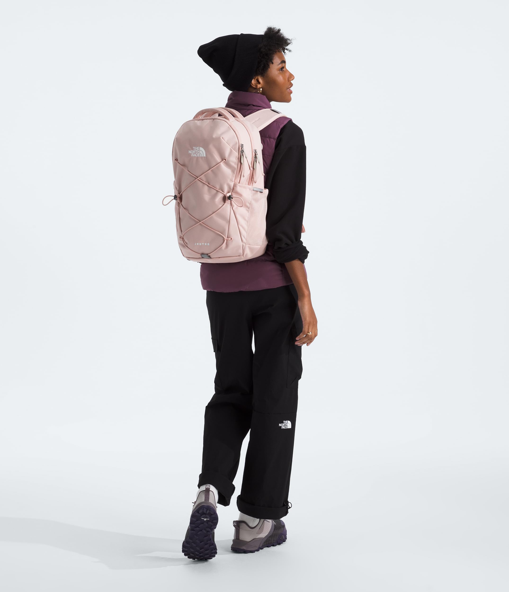 The North Face Women's Jester Everyday Laptop Backpack | Commuter Travel Bag with Laptop Sleeve, Water-Repellent Finish, Spacious Compartment, Pink Moss, One Size