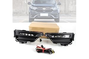 ECAHAYAKU LED Fog Lamp Turn Signal Yellow Car LED Daytime Running Lights DRL Daylights Nighttime Blue Light Waterproof For Honda CR-V CRV 2020 2021