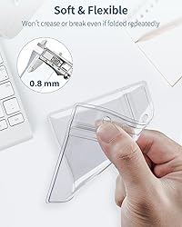 Uniclife 6 Pack ID Badge Holder Horizontal Clear