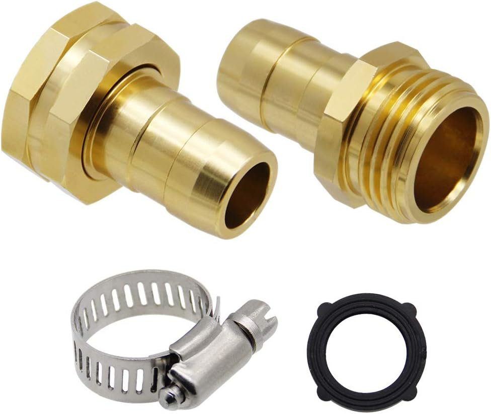 Twinkle Star Garden Hose Repair Connector with Clamps, Male and Female Garden Hose Fittings, 3 Set : Garden & Outdoor