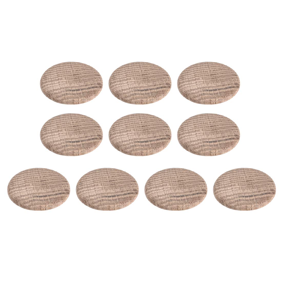 sourcing map Wood Button Plugs 1 Inch Oak Hardwood Screw Hole Furniture Plugs 10 Pack