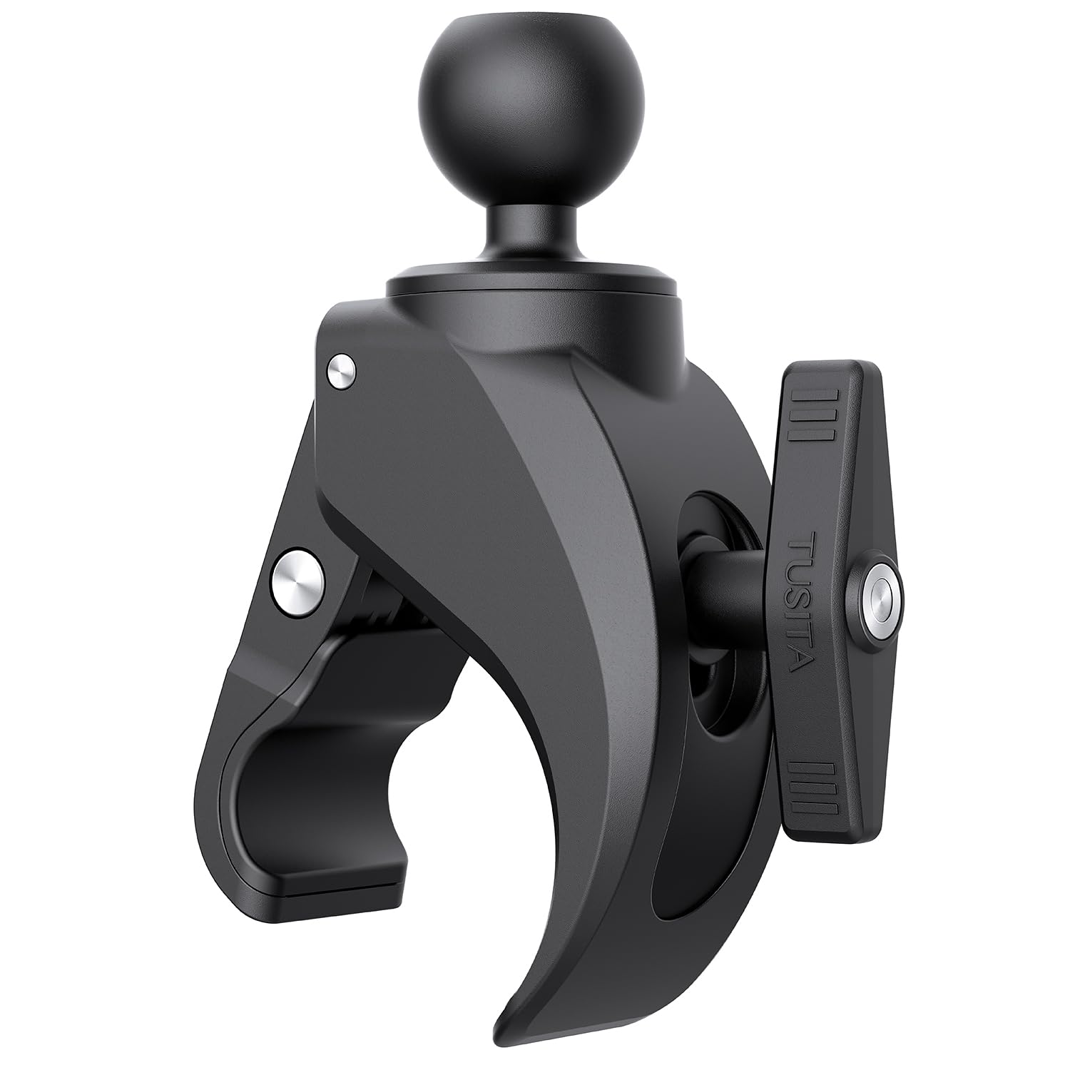 TUSITA Tough-Claw Small Clamp Base with 1" Ball B Size for Rails 0.625" to 1.5" in Diameter