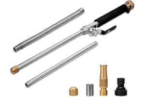 RADDILE Hydro Jet High Pressure Power Washer-high pressure cleaning tool Extra Long Extendable Wand,Flexible Water Hose Universal Nozzle,Gutter Patio Car Pet Window Cleaning tool black