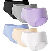 BAMBOO COOL Girls Underwear Ultra-Soft Breathable No Side Seams 7-16Y Panties Stretchy Lightweight Briefs 6 Pack