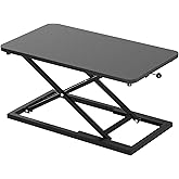 Decoholic 24 inch Height Adjustable Standing Desk Converter（Black） | Scissors Lift Keyboard and Mouse Riser,Ergonomic Sit Stand Workstations，suitable to hold large/small items
