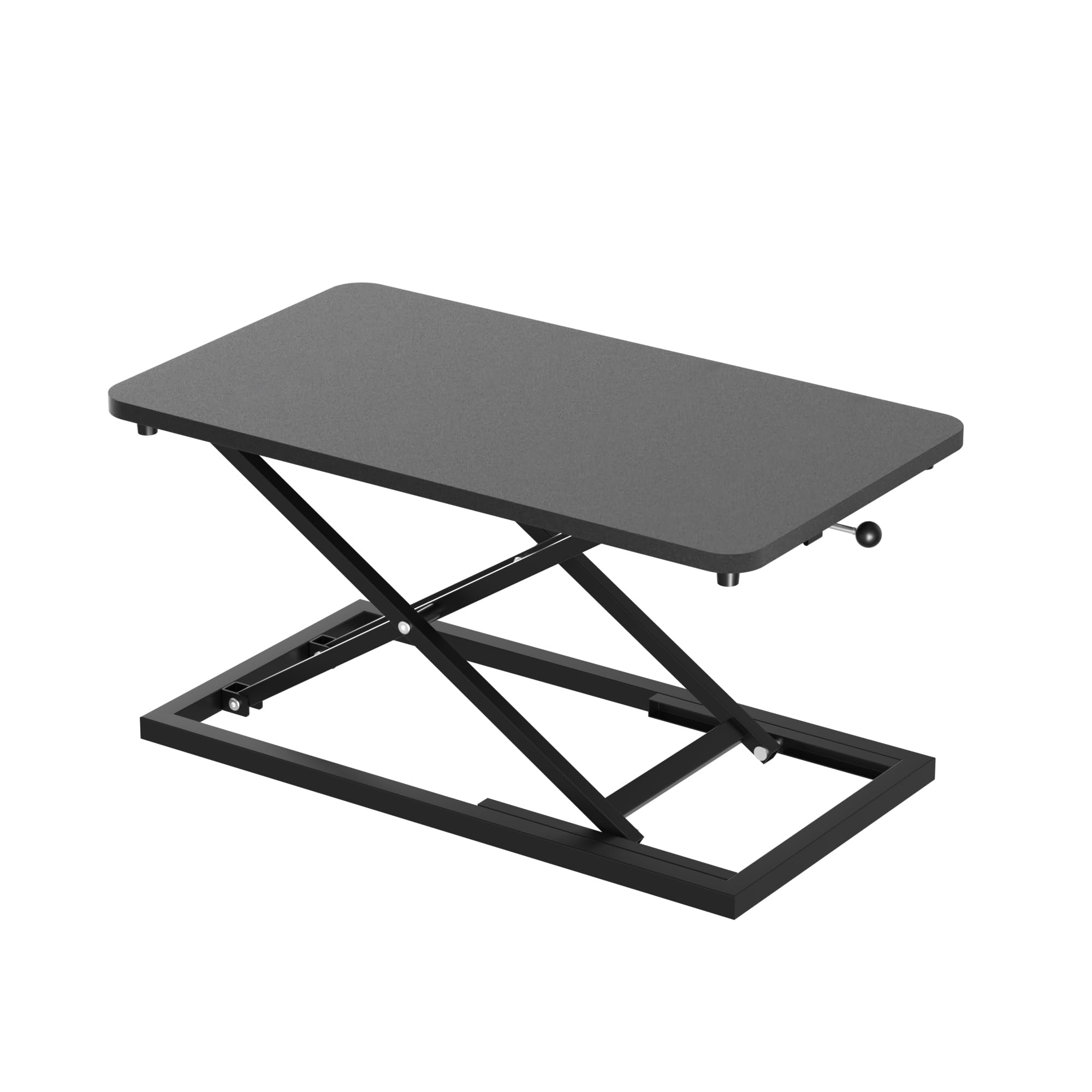 Photo 1 of Decoholic Single 24 inch Scissors Lift Keyboard and Mouse Riser, Height Adjustable Standing Desk Converter for Ergonomic Sit Stand Workstations (24inch, Black)