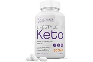 JUSTIFIED LABORATORIES Lifestyle Keto Pills 800MG Includes Patented goBHB® Exogenous Ketones Advanced Ketosis Support for Men Women 60 Capsules