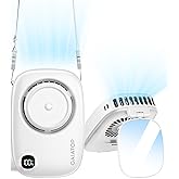 Gaiatop Mini Neck Fan, Rechargeable Handheld Desk Use, LED Power Display 3 Speed 360°Rotate Mirror for Lash Makeup, Cute Camera Design Small Portable USB Fans Personal Cooling Travel Essentials