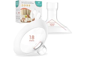 Breast Flanges 18mm 2-Pack for Medela Pump in Style, Symphony, Freestyle, Sonata, Maxflow and Lansinoh Signature Pro Breast P
