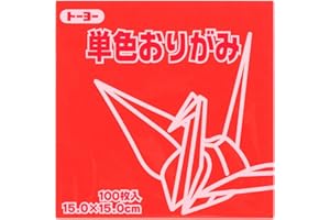 Toyo Origami Paper Single Color - Red - 15cm, 100 Sheets