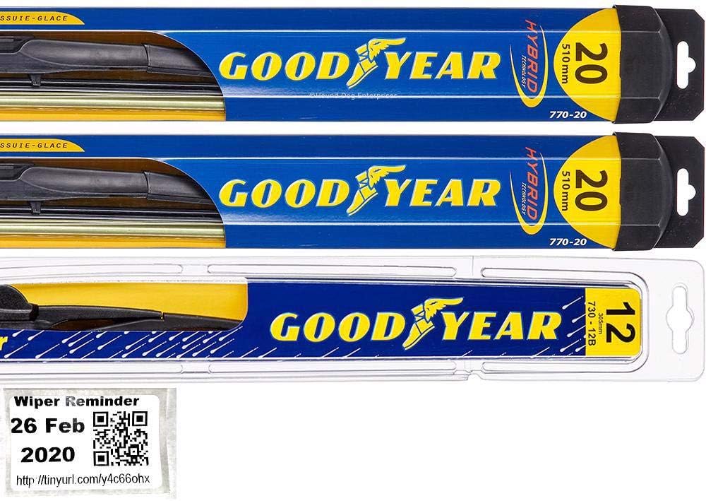 Amazon Com Windshield Wiper Blade Set Kit Bundle For 2003 2011 Honda Element Driver Passenger Blade Rear Blade Reminder Sticker Hybrid With Goodyear Rear Automotive